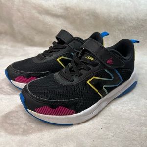 New Balance Little Girls Velcro Shoes - Black - 11Y